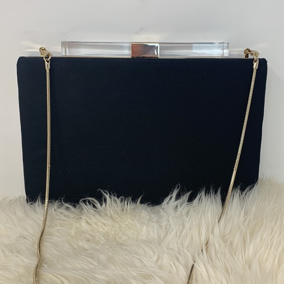 Kate Spade Clutch Acrylic Bow Gold Trim - Picture 4 of 10